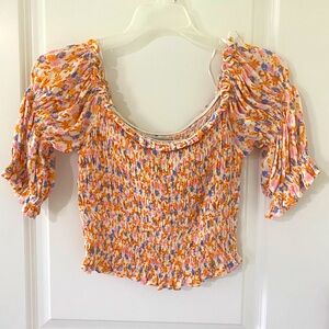 Urban Outfitters smocked crop top